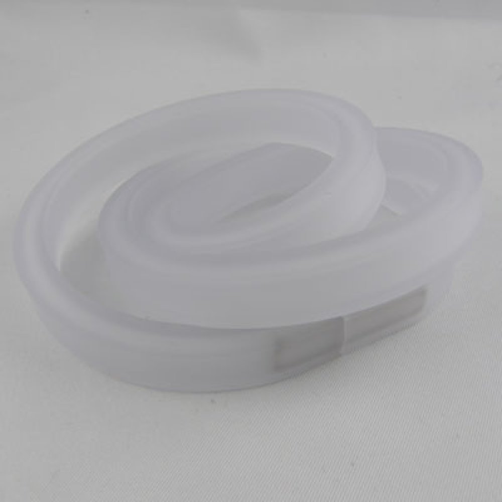 0,50 Cm PVC holle rechthoek Wit
