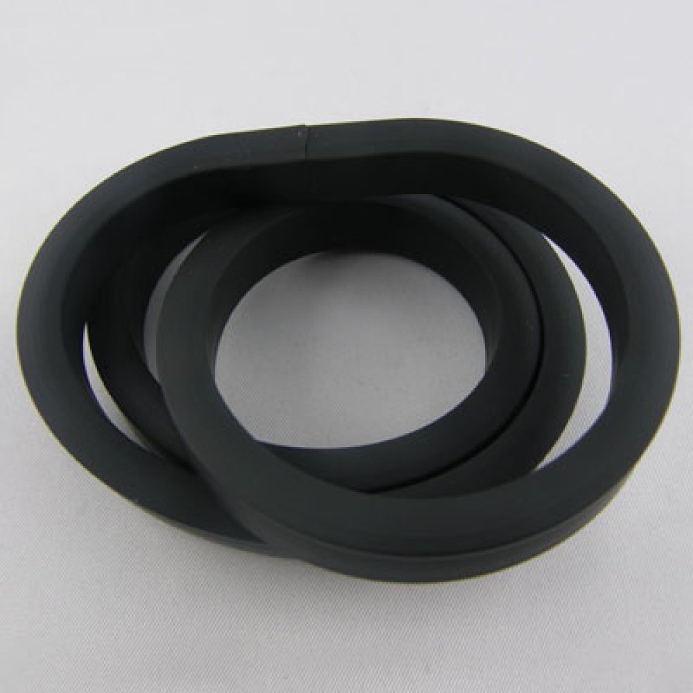 0,50 Cm PVC holle rechthoek Zwart