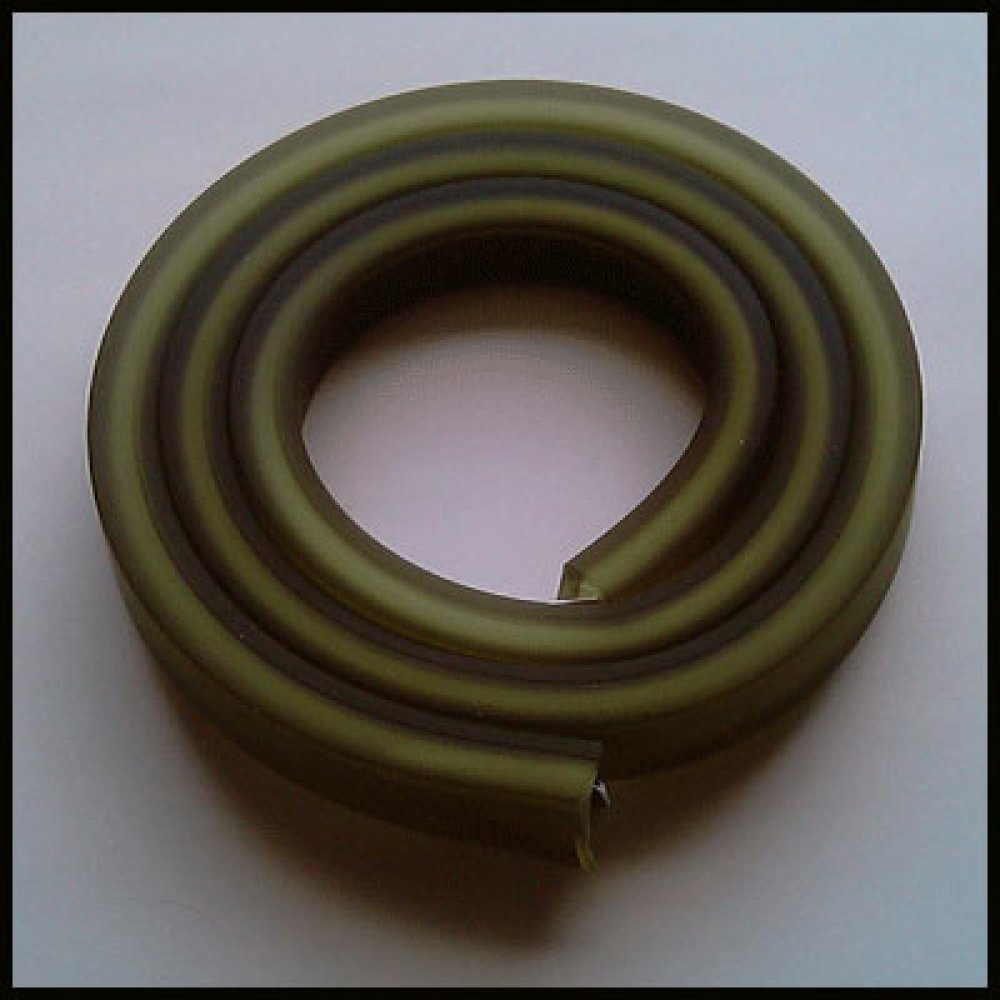 0,50 Cm PVC holle rechthoek Olijfgroen