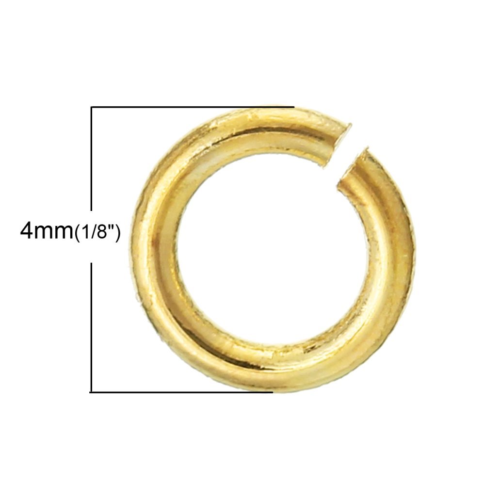 10 open verbindingsringen 04 mm 18K verguld N°01