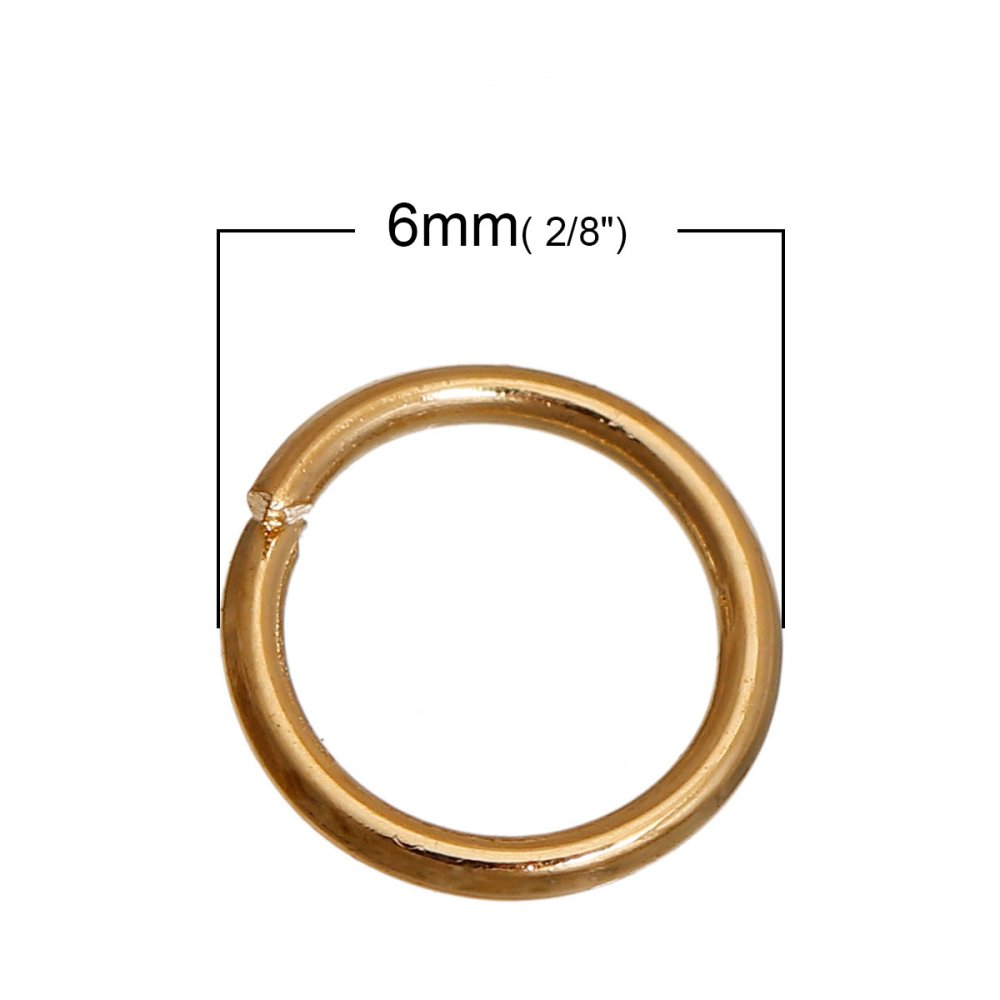 10 Open verbindingsringen 06 mm 01 14K verguld