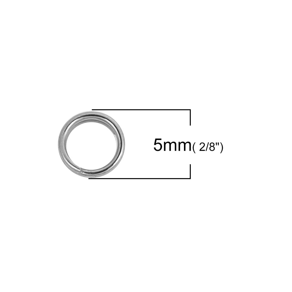 10 Dubbele verbindingsringen 05 mm Roestvrij