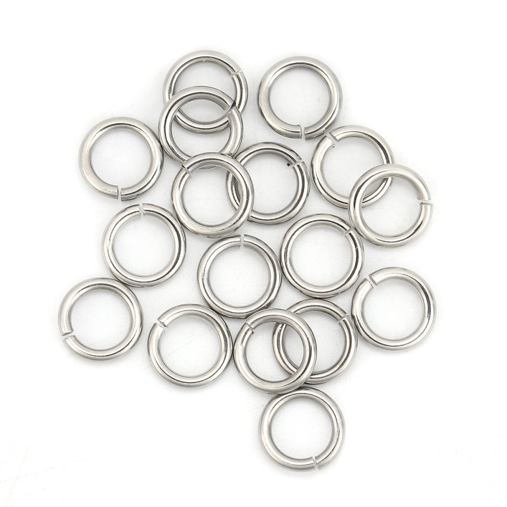10 Open verbindingsringen 09 mm roestvrij