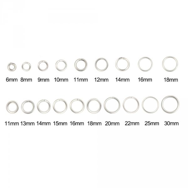 10 Open verbindingsringen 09 mm roestvrij