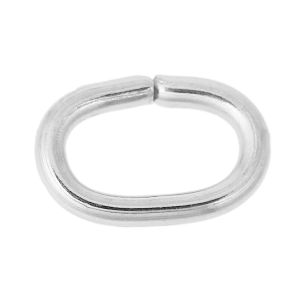 10 Open ovale verbindingsringen 07 X 5 mm Roestvrij staal
