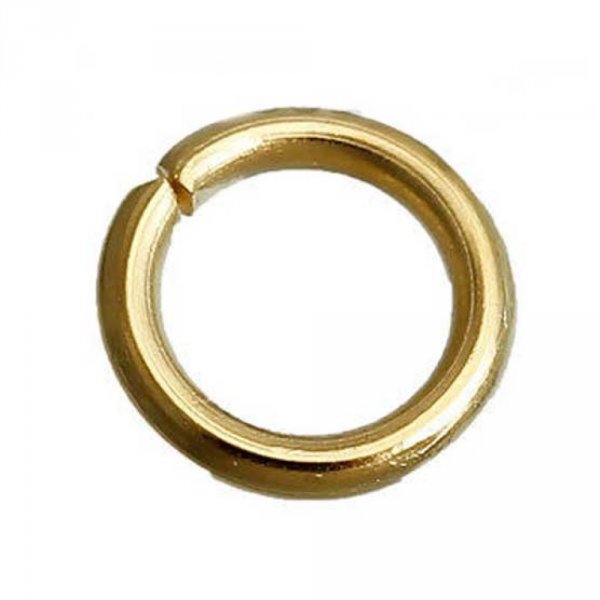 10 Anneaux de jonction ouvert 05 mm Inoxydable dor&eacute; N&deg;03
