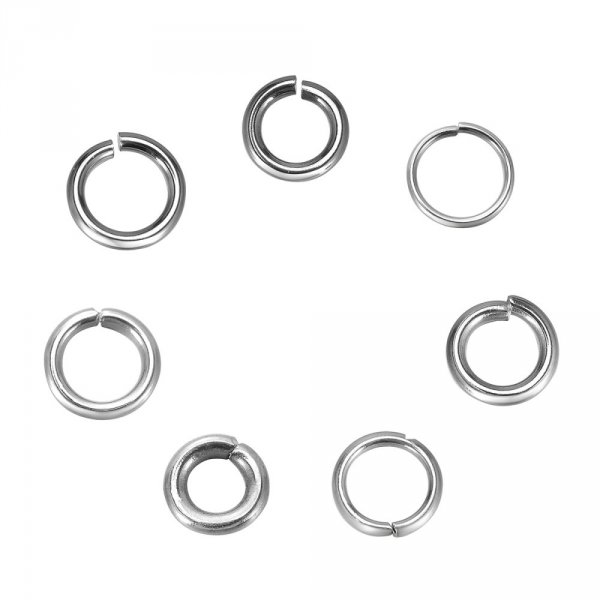 10 Anneaux de jonction ouvert 06 mm Inoxydable 01-02