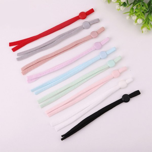 10 Roze Elastische Koordbanden met Verstelbare Gesp voor Masker...