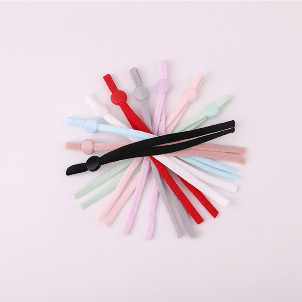 10 Roze Elastische Koordbanden met Verstelbare Gesp voor Masker...