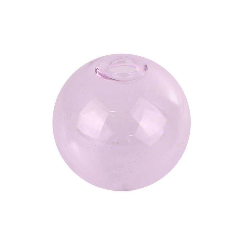 10 Glazen bollen 12mm rond Roze om te vullen