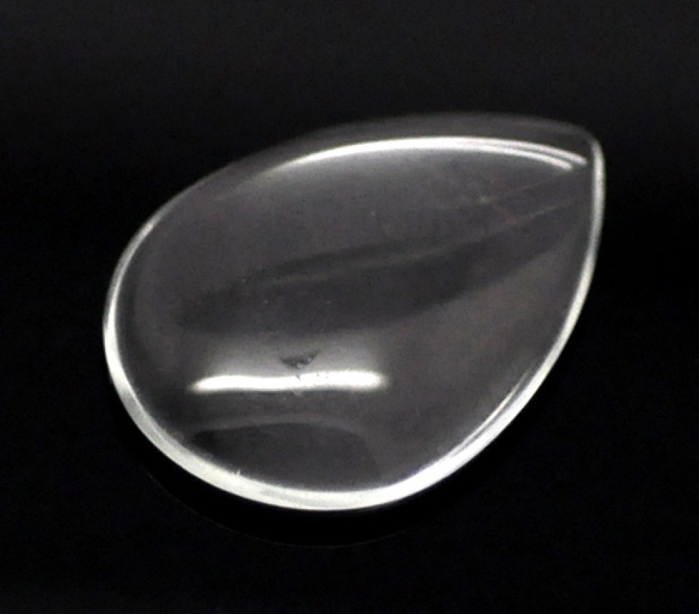 10 Cabochons Druppels 18 x 25 mm in helder vergrootglas N°25