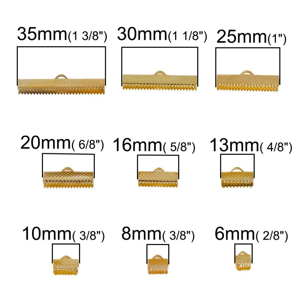 10 Snoergreepdoppen 35 x 08 mm Goud
