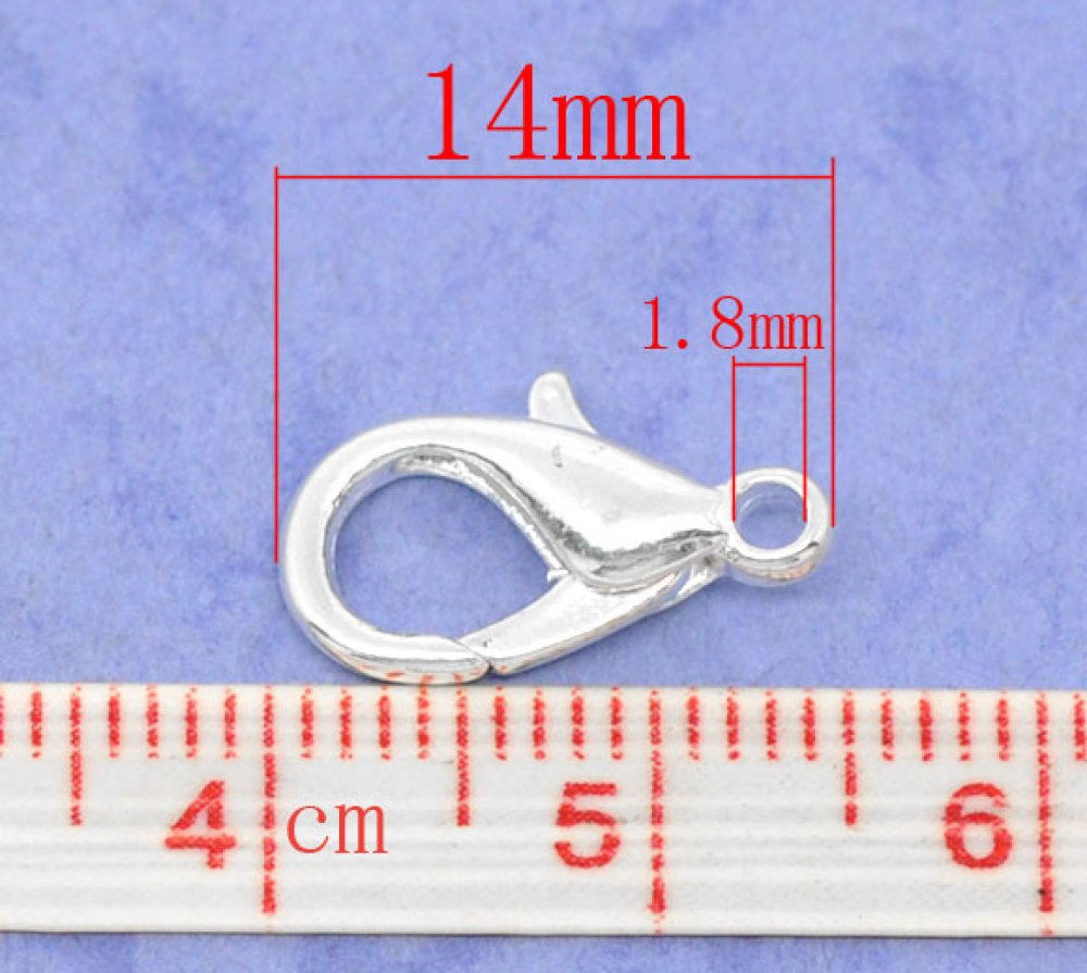 10 karabijnhaken 14 x 08 mm.