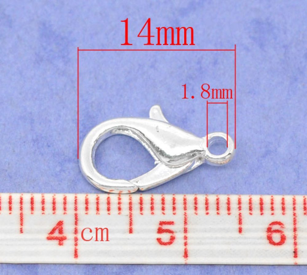 10 karabijnhaken 14 x 08 mm.