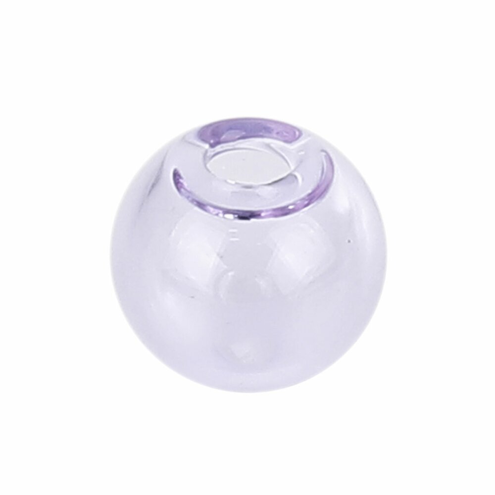 1 Ronde glazen bol om 16mm Paars te vullen