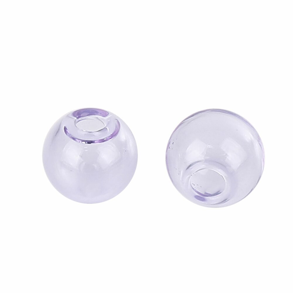 1 Ronde glazen bol om 16mm Paars te vullen