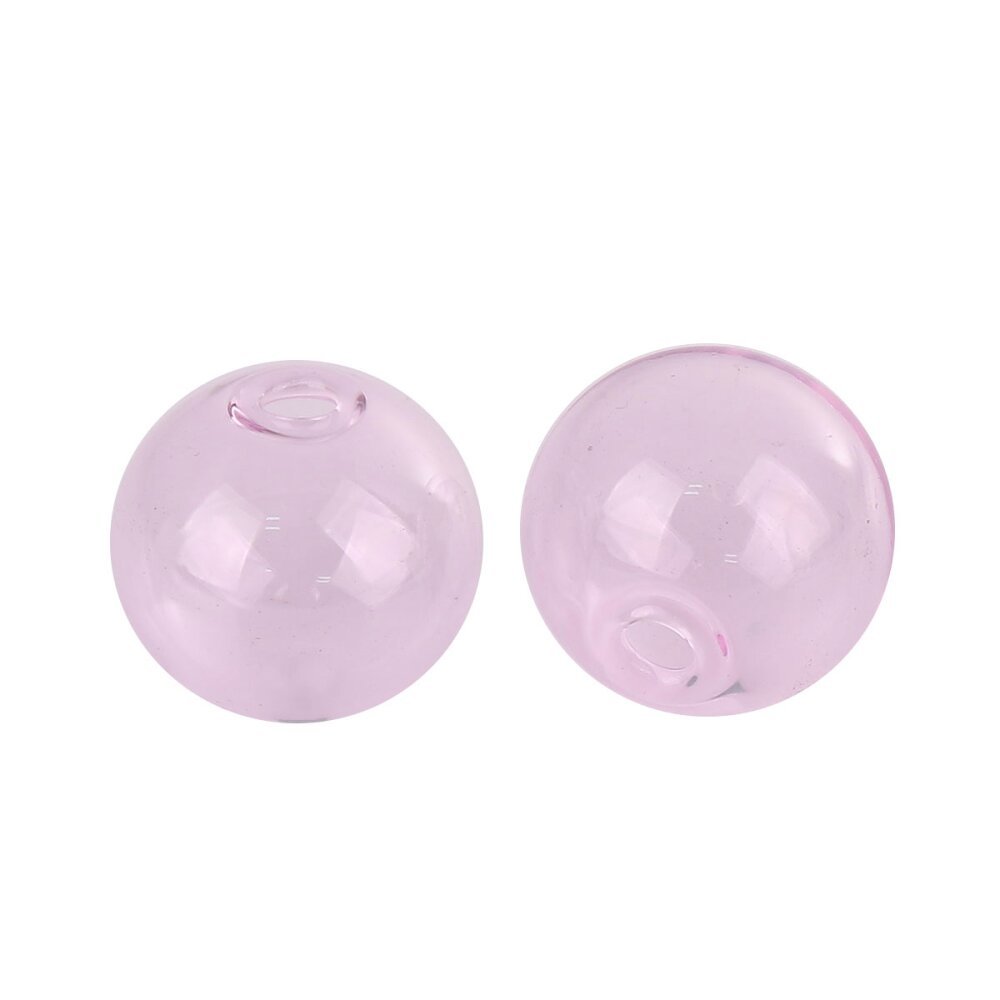 1 x 20mm Ronde Glazen Bal Roze om te vullen