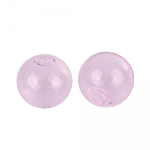 1 x 20mm Ronde Glazen Bal Roze om te vullen