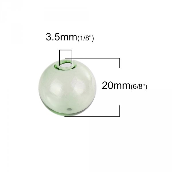 1 20mm ronde glazen bol Groen om te vullen