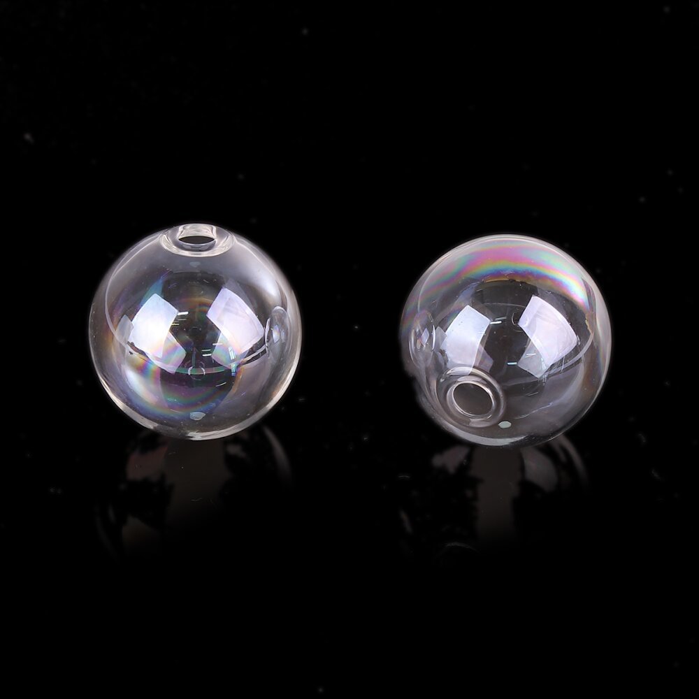1 Ronde glazen bol om te vullen 12mm AB Transparant