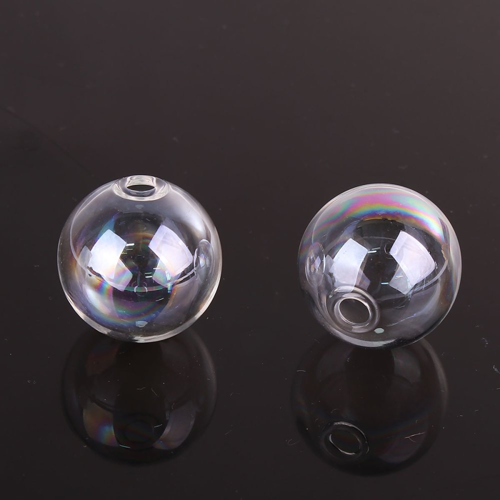 1 Ronde glazen bol 25mm AB Transparant om te vullen