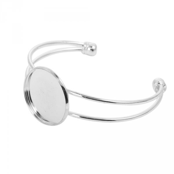 1 Cabochon steunarmband + 1 glazen cabochon 25 mm N&deg;01