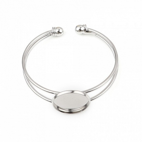 1 Bracelet support cabochon + 1 cabochon verre 20 mm N&deg;01-02