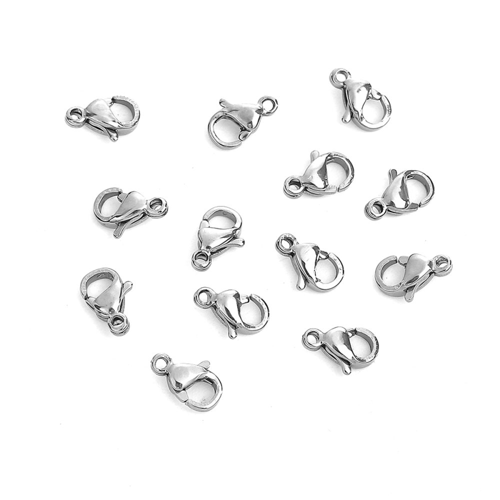 1 Roestvrijstalen karabijnsluiting 9 x 5,5 mm.