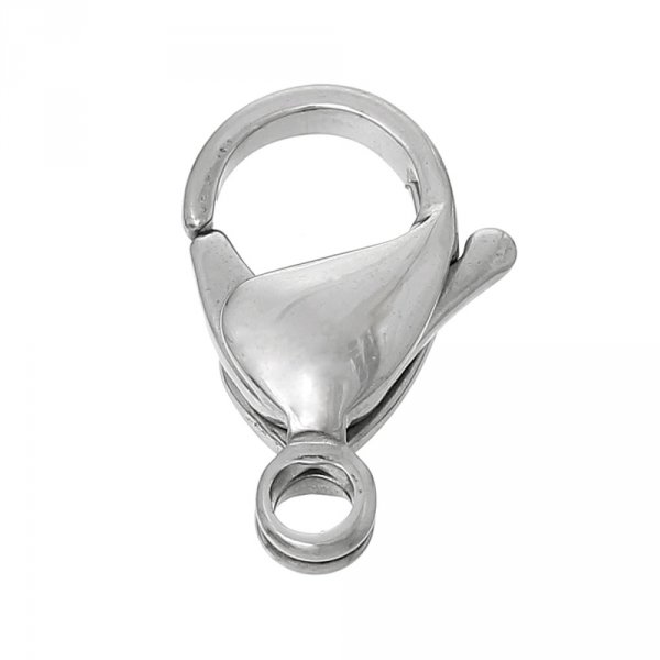 1 Roestvrijstalen karabijnsluiting 15 x 9 mm