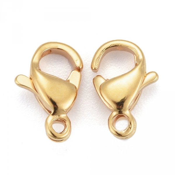 1 Roestvrijstalen sluiting 24K vergulde karabijnsluiting 9 x 6 mm goud