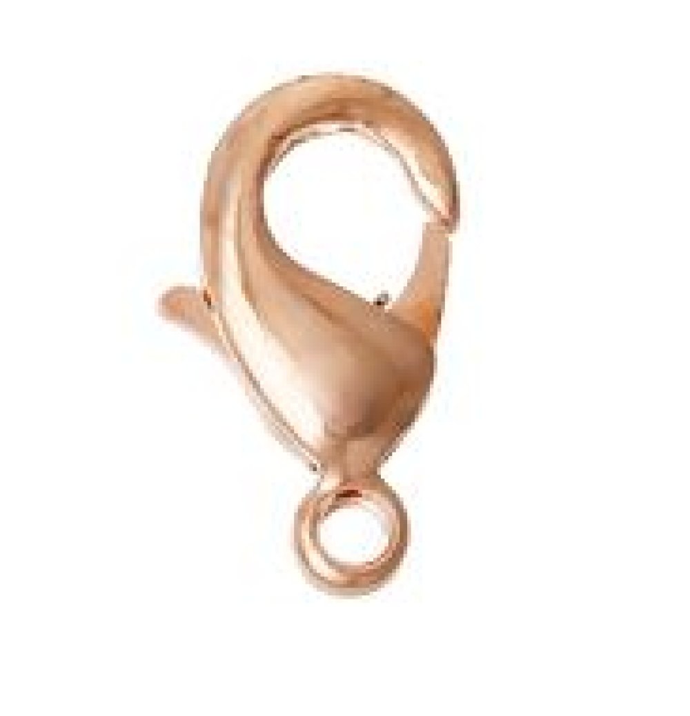 1 Karabijnhaaksluiting 15 x 08 mm Goud Rosé