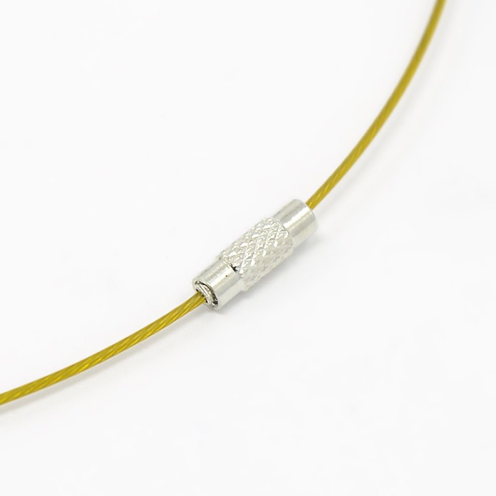 1 halsketting star goud bekabeld draad schroefsluiting N°01