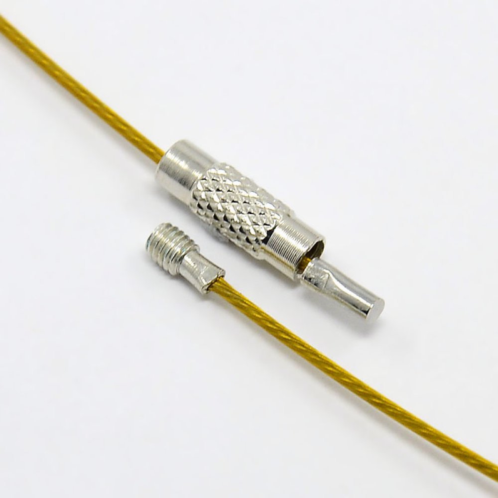 1 halsketting star goud bekabeld draad schroefsluiting N°01