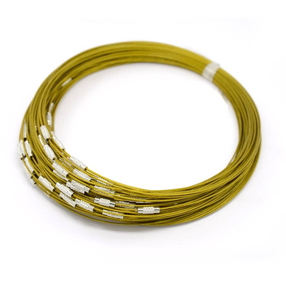 1 halsketting star goud bekabeld draad schroefsluiting N°01