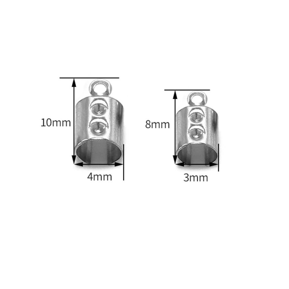 1 roestvrij stalen plet-, knijp-, buig- en lijmpunt 2mm x 8mm