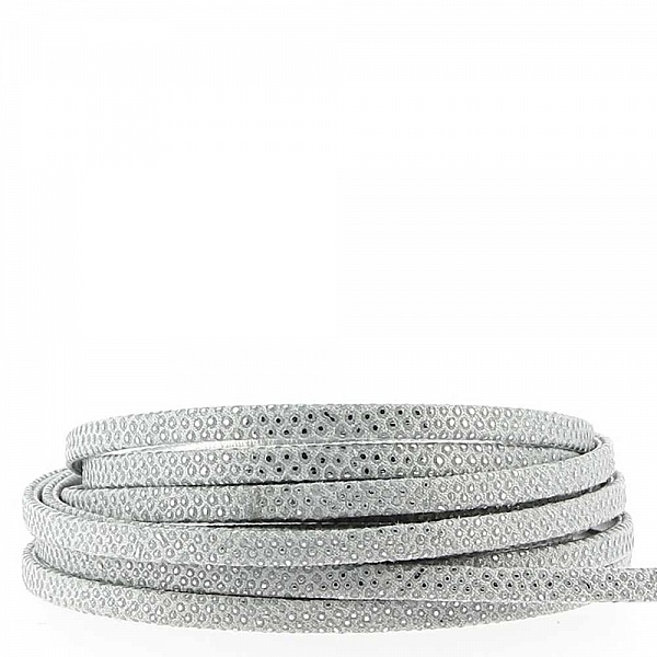 1 meter Lizard strap Grijs/Zilver 05 mm