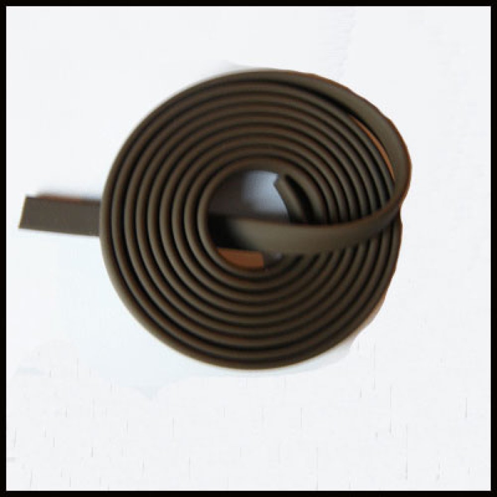 1 meter plat Pvc-koord 5,8 x 1,9 mm bruin