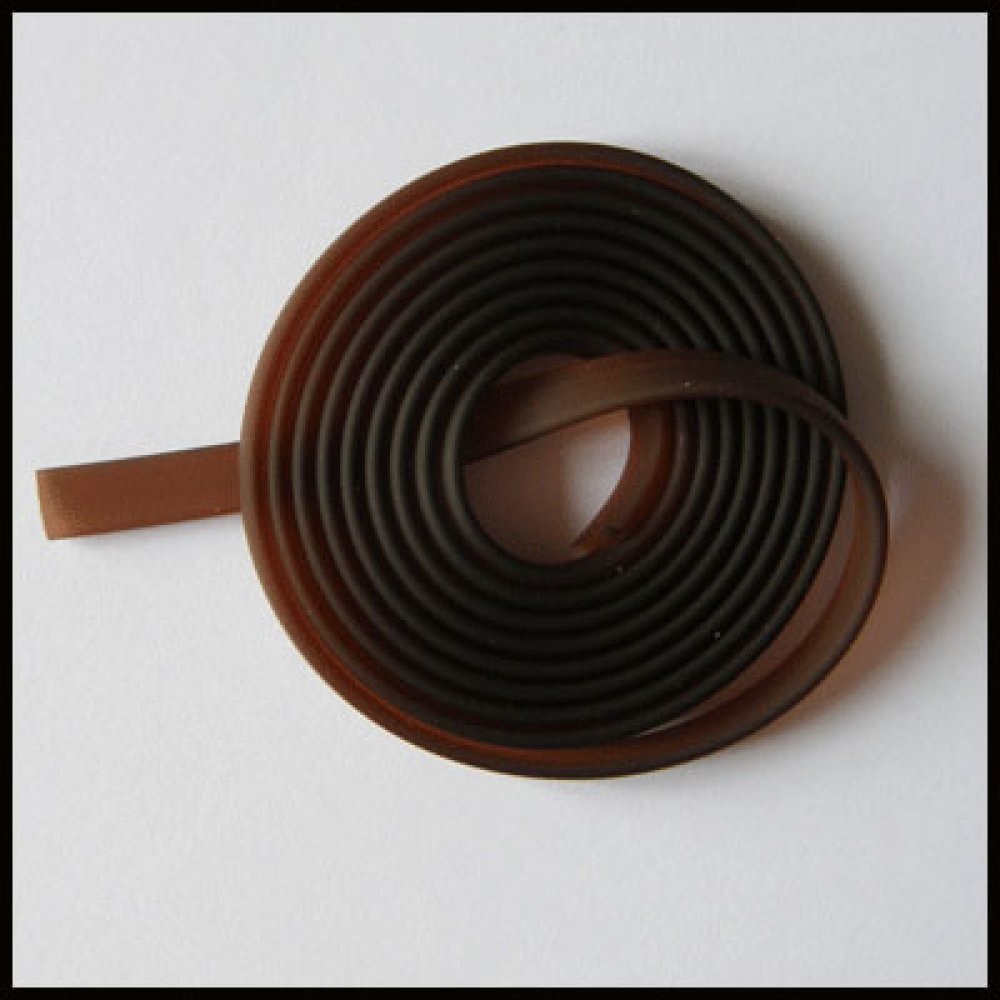 1 meter plat Pvc-koord 5,8 x 1,9 mm Karamel
