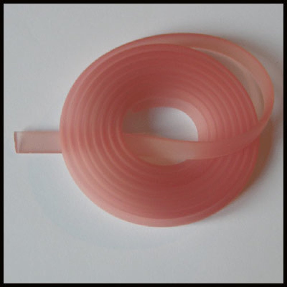 1 meter plat Pvc-koord 5,8 x 1,9 mm Oudroze
