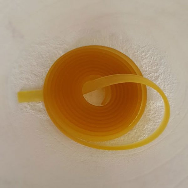 1 meter plat Pvc-koord 5,8 x 1,9 mm Geel Medium