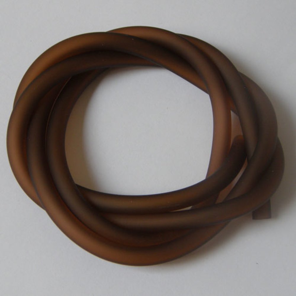 1 meter Pvc hol koord 3 mm karamel