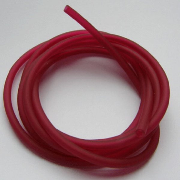 1 meter Pvc Holle Koord 3 mm Donker Fushia