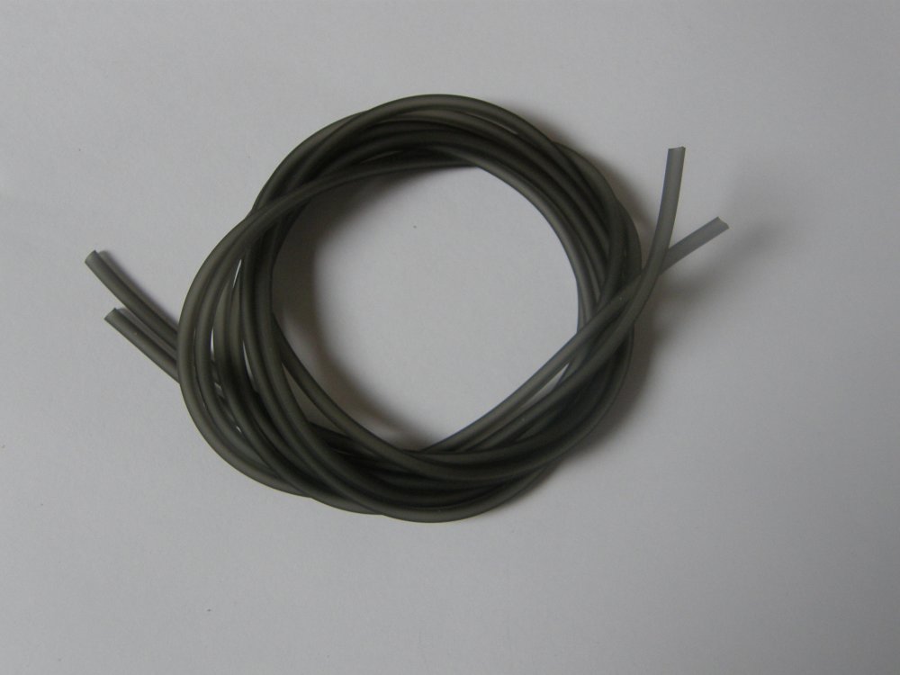 1 meter Pvc Holle Koord 3 mm Rookgrijs