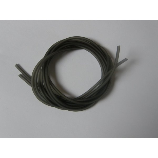 1 meter Pvc Holle Koord 3 mm Rookgrijs