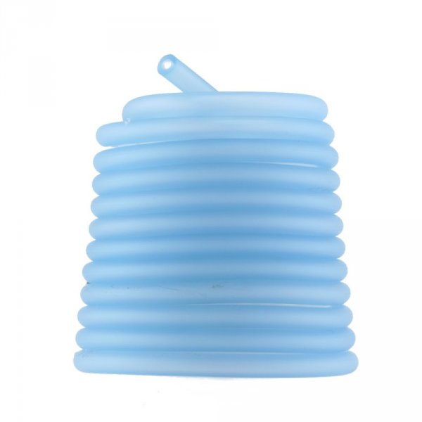 1 meter Pvc hol koord 6,5 mm Aquamarijn 1