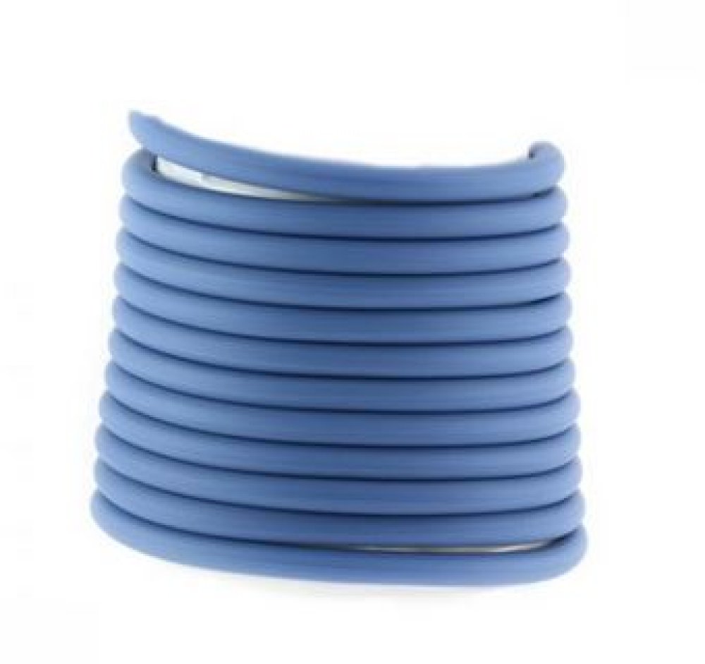 1 meter Pvc hol koord 4 mm marineblauw pastel