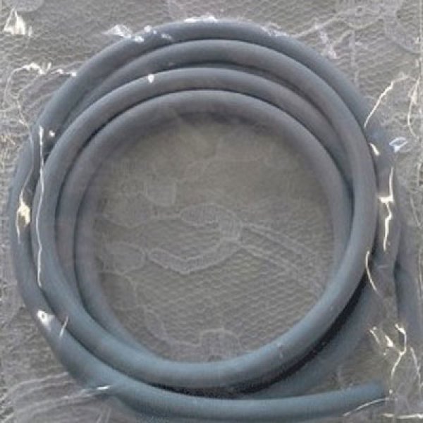 1 meter Pvc Holle Koord 4 mm Donkergrijs Pastel