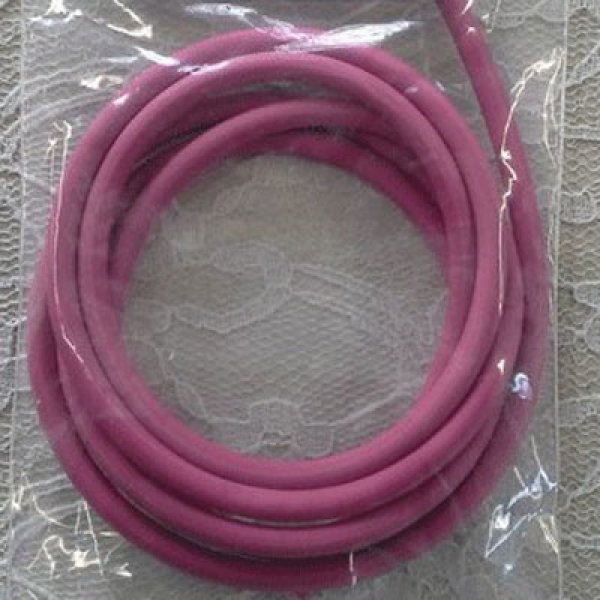1 meter Pvc Holle Koord 4 mm Pastel Rood