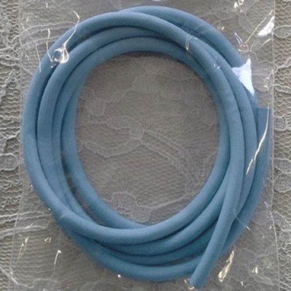 1 meter Pvc hol koord 4 mm Turquoise Pastel