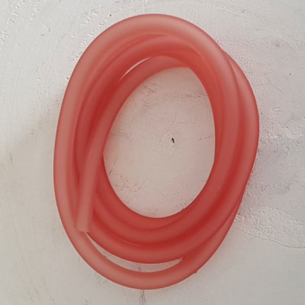 1 meter Pvc Holle Koord 6,5 mm Licht Roze